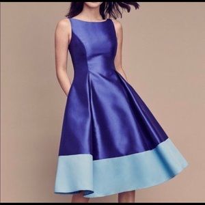 Blue Adrianna Papell Fit And Flare Dress